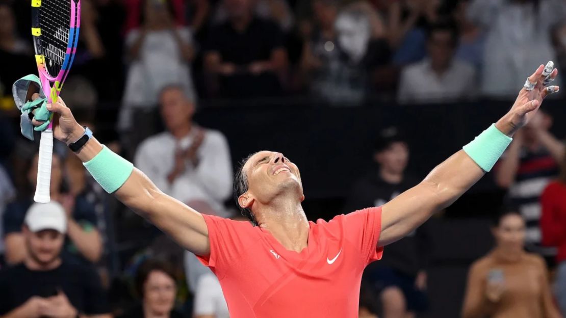 Rafael Nadal celebra la victoria tras su partido contra Dominic Thiem este martes.