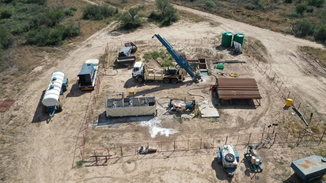 Una vista aérea de un pozo en el proyecto Virginia Gas.