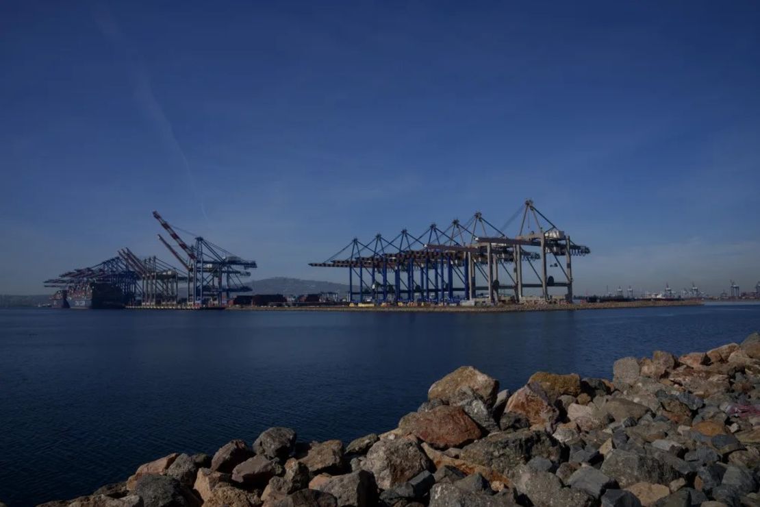 El puerto de Los Ángeles, en Estados Unidos, el 4 de diciembre de 2023. Crédito: Eric Thayer/Bloomberg/Getty Images