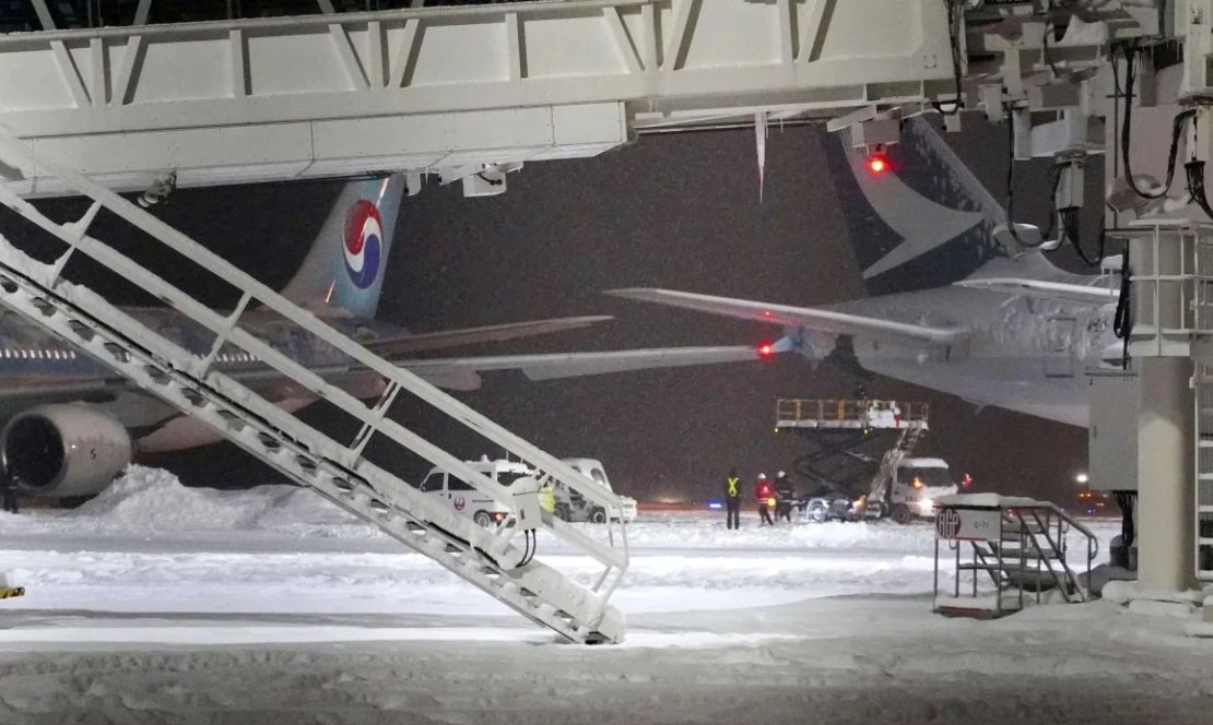 El incidente se produjo bajo la nieve.