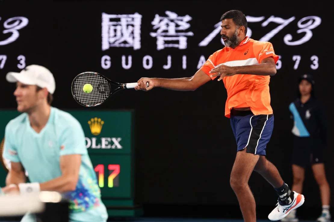 Rohan Bopanna ganó su primer título de Grand Slam de dobles masculino. (Foto: David Gray/AFP/Getty Images).