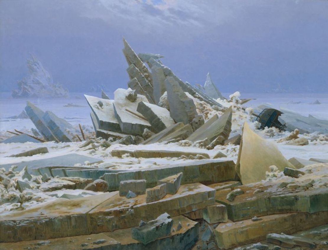 "El mar de hielo" de Friedrich representa un naufragio en el Ártico.