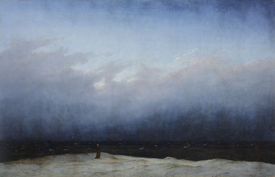 "El monje junto al mar" de Friedrich, que fue pintada entre 1808 y 1810 en Dresde, Alemania.