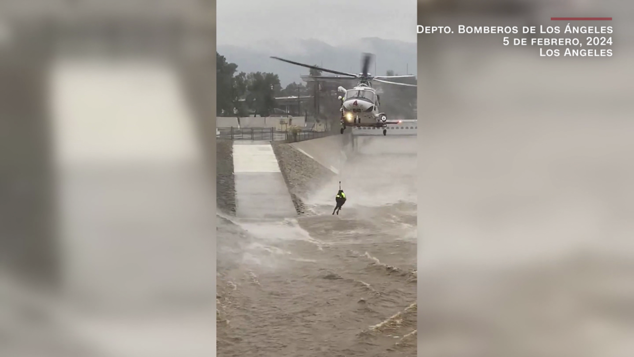 CNNE 1575831 - bomberos rescatan a un hombre que se lanzo al rio a salvar a su perro