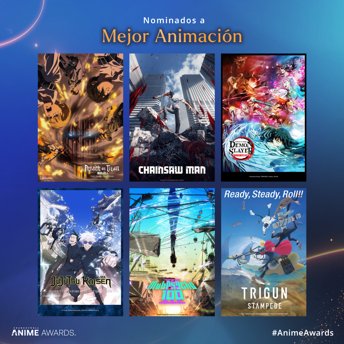 Los nominados a mejor animación.