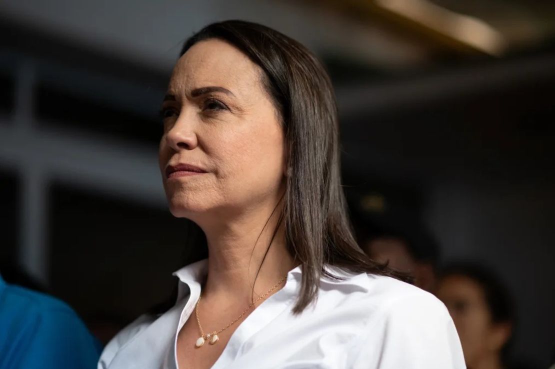 María Corina Machado, exdiputada y líder de la oposición, en Caracas, Venezuela, el 7 de julio de 2023. Crédito: Gaby Oraa/Bloomberg/Getty Images