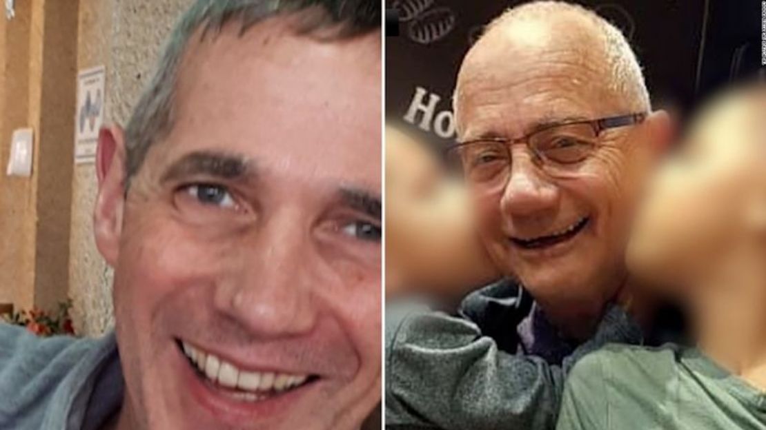 Fernando Simon Marman, de 60 años, y Louis Har, de 70, los dos rehenes rescatados de Gaza por las fuerzas israelíes. Los rehenes y las familias desaparecidas.