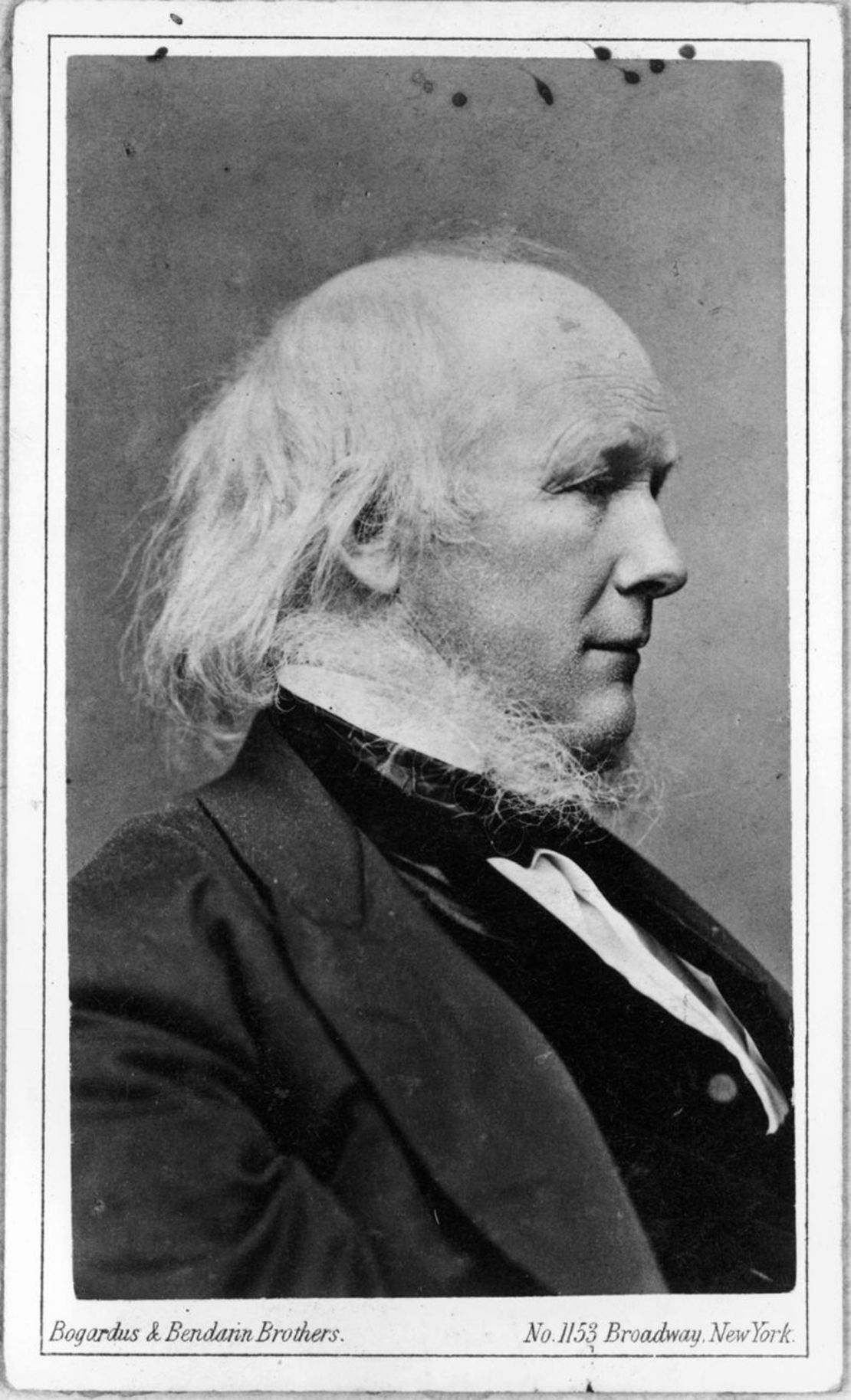 En la foto aparece el abolicionista, periodista y político estadounidense Horace Greeley, editor del New York Tribune.