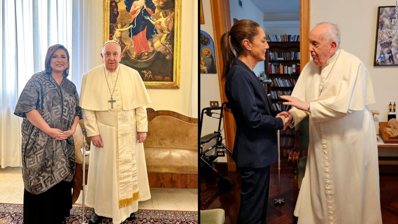 CNNE 1594260 - xochitl galvez y claudia sheinbaum se reunen por separado con el papa francisco