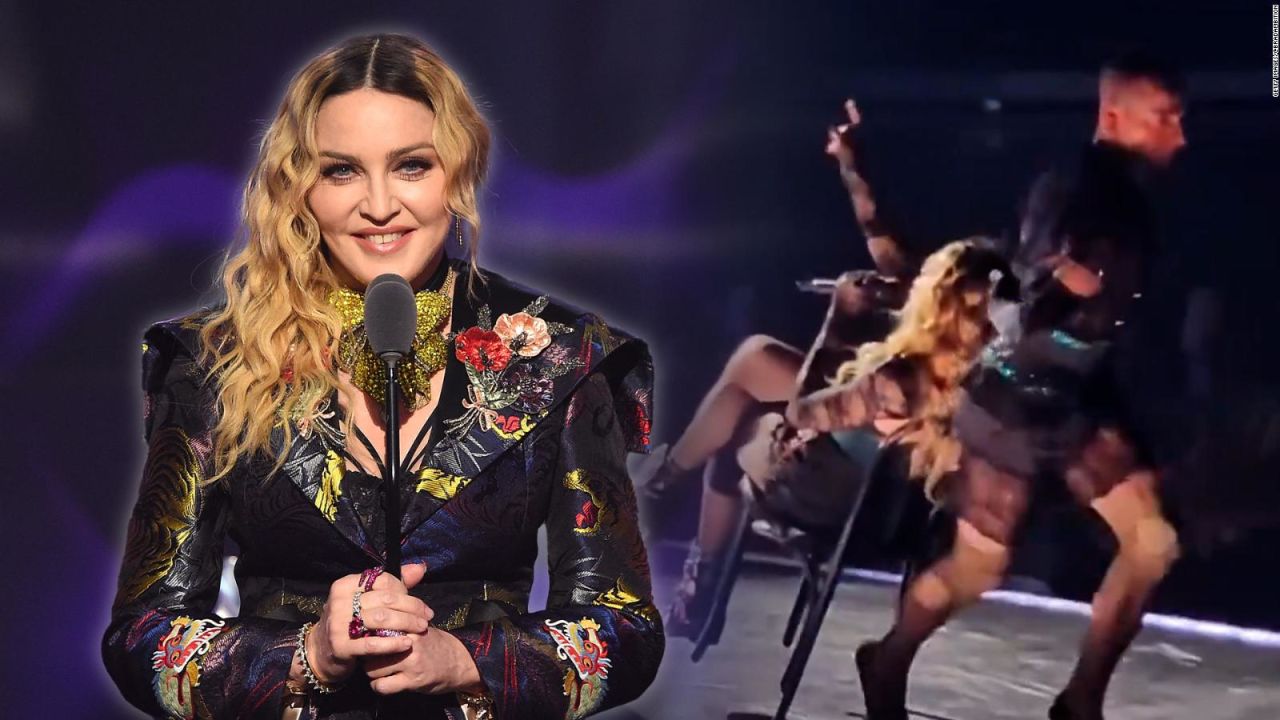 CNNE 1608165 - madonna sufre una caida durante un concierto