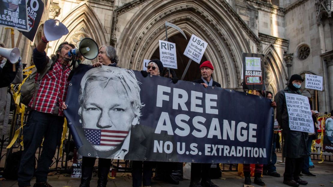 Campaña por la liberación de Julian Assange.