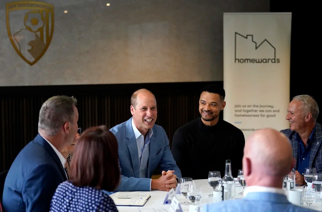 El príncipe William durante una visita al Vitality Stadium del Bournemouth AFC en Dorset, Inglaterra, el 7 de septiembre de 2023.