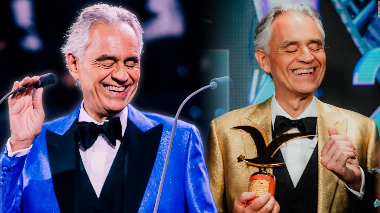 CNNE 1612001 - vina del mar reconoce a andrea bocelli con gaviota de oro grabada en braille