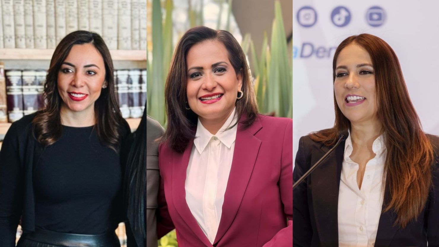Yulma Rocha, Alma Alcaraz y Libia garcía, candidatas en Guanajuato.