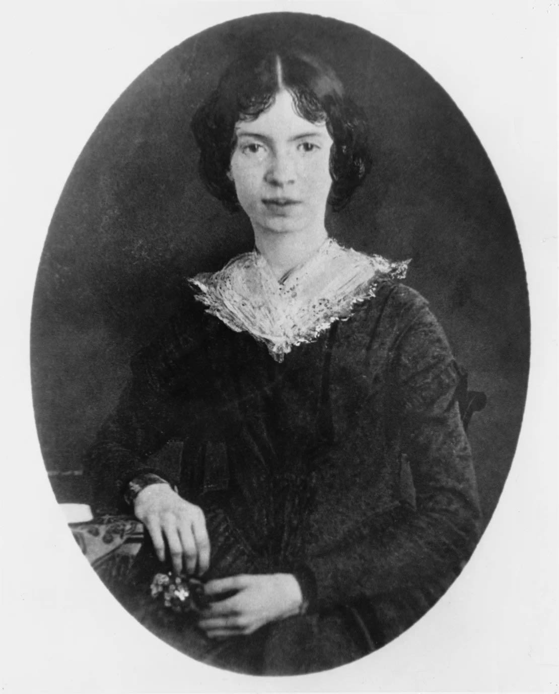 La poeta Emily Dickinson en un retrato tomado alrededor de 1850. Crédito: Three Lions/Hulton Archive/Getty Images