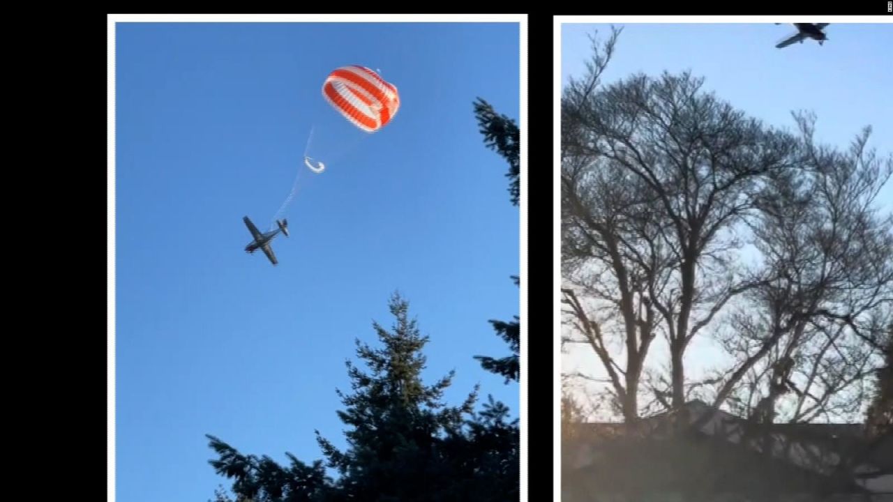 CNNE 1616564 - avion cayendo con un paracaidas impacta a un vecindario