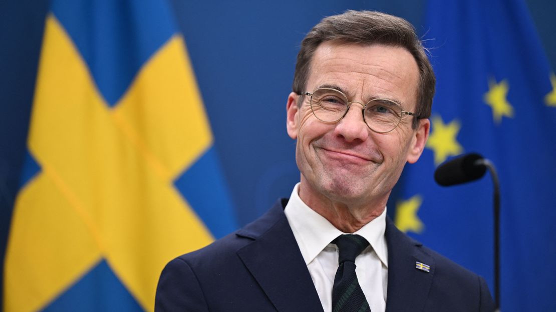 Ulf Kristersson, primer ministro de Suecia, el 26 de febrero de 2024. Crédito: JONATHAN NACKSTRAND/AFP vía Getty Images