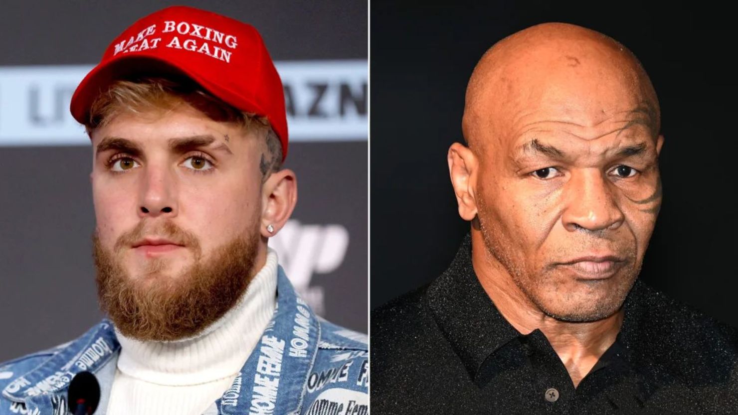 Jake Paul y Mike Tyson se enfrentarán en el ring de boxeo para una pelea de exhibición en julio en el estadio AT&T de los Dallas Cowboys. Reuters/Shutterstock