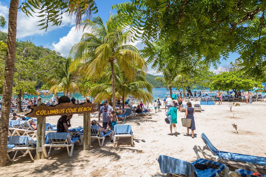 La playa Columbus Cove en Labadee en 2018