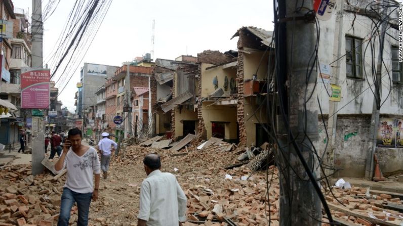 El terremoto de 7,8 grados sacudió una vasta zona de Nepal