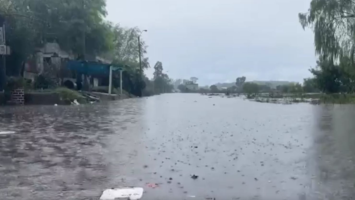 Imágenes de las lluvias de esta semana en el departamento uruguayo de San José.