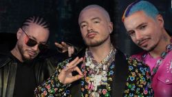 CNNE 1652298 - j balvin se divierte con sus dos "gemelos" de cera