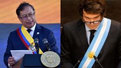 Gustavo Petro, Presidente de Colombia; y Javier Milei, Presidente de Argentina.