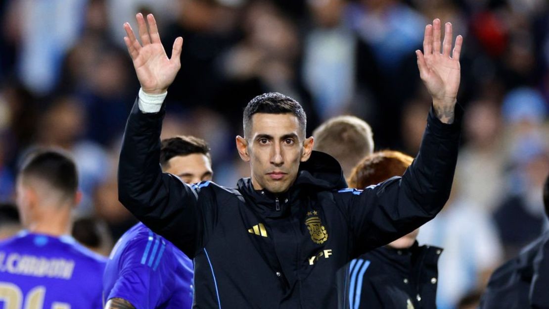 Ángel Di María durante el partido de Argentina contra Costa Rica, en Los Ángeles.