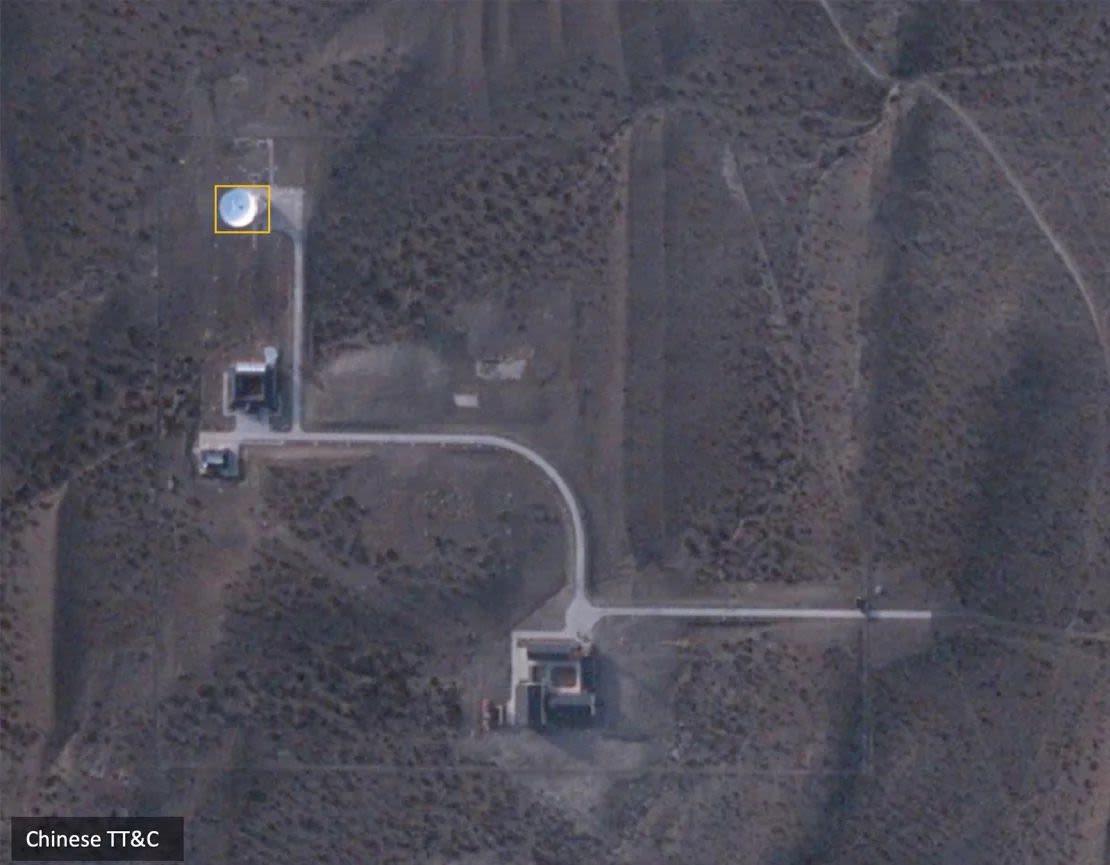 Imagen de satélite facilitada a CNN por BlackSky que muestra la estación de Espacio Lejano de China en Neuquén, Argentina.