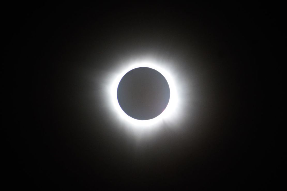 Vista del eclipse solar total desde Nazas, estado de Durango, en México, el 8 de abril de 2024.