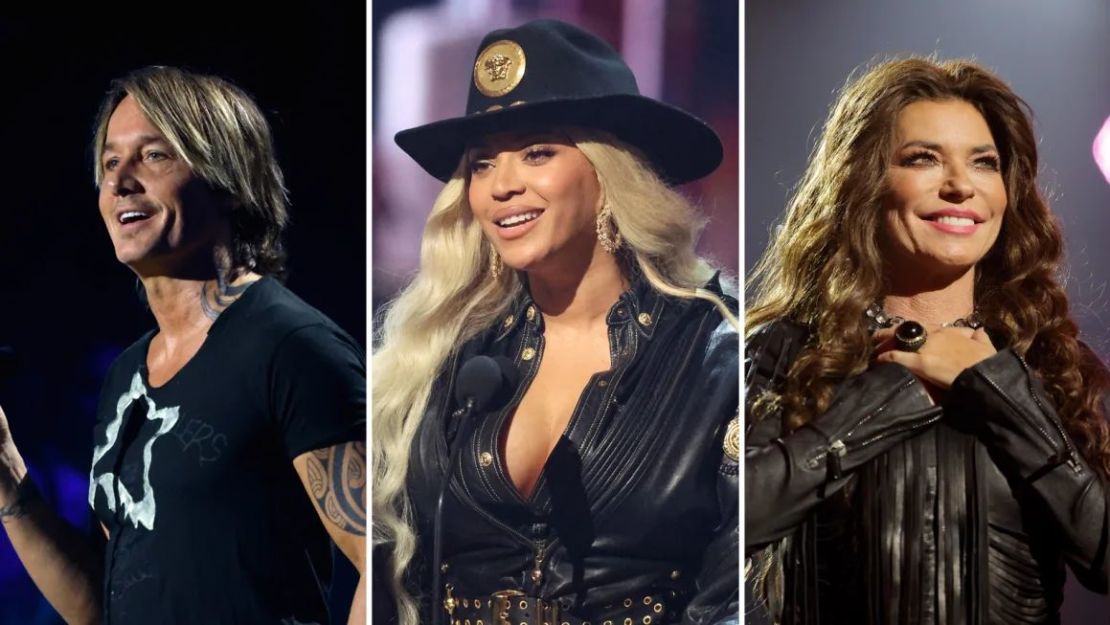 Keith Urban, Beyoncé y Shania Twain.