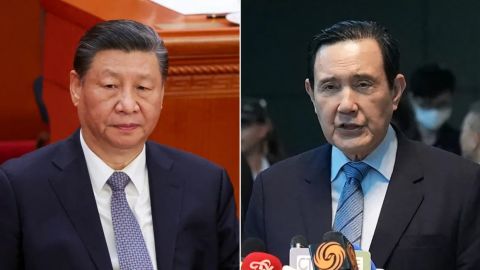 El líder chino Xi Jinping se reunió por última vez con el expresidente de Taiwán Ma Ying-jeou en Singapur en 2015. (Foto: Getty Images/Reuters).