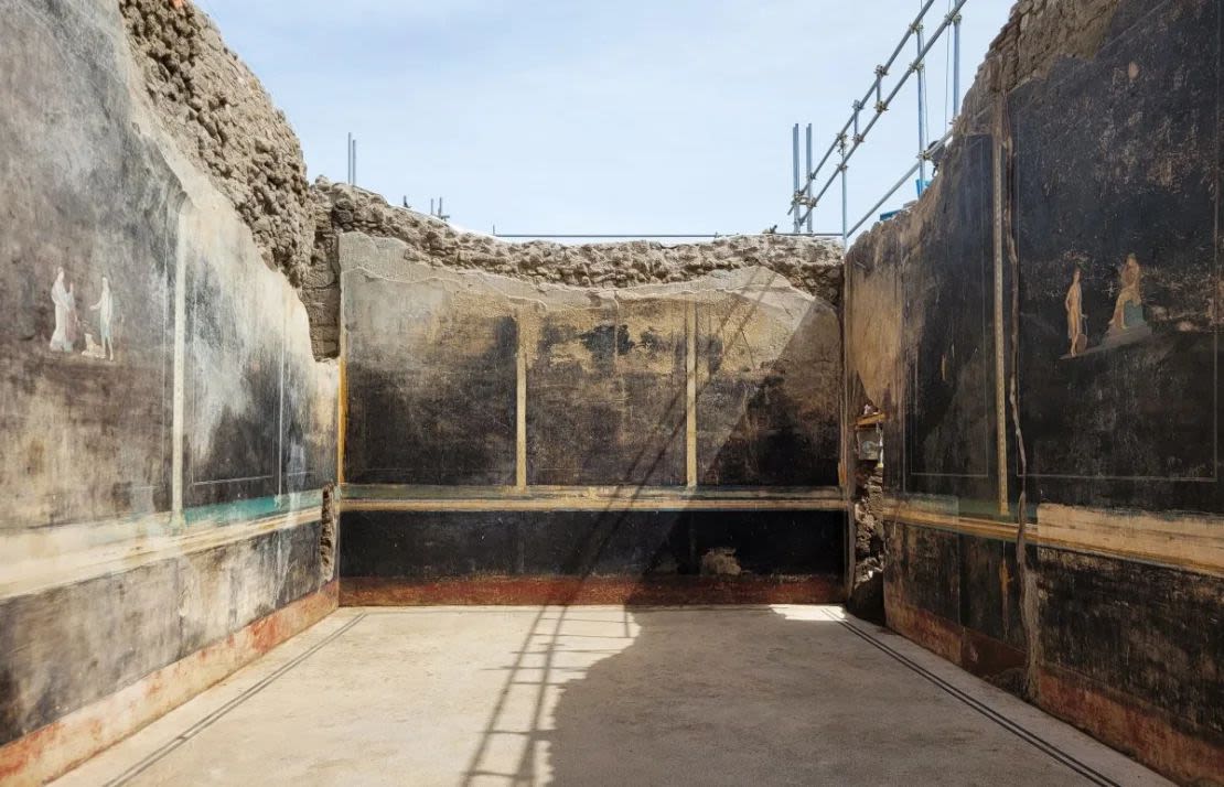 El elaborado comedor proporcionaba un ambiente elegante para el entretenimiento, según el Parque Arqueológico de Pompeya. Crédito: Parque Arqueológico de Pompeya.