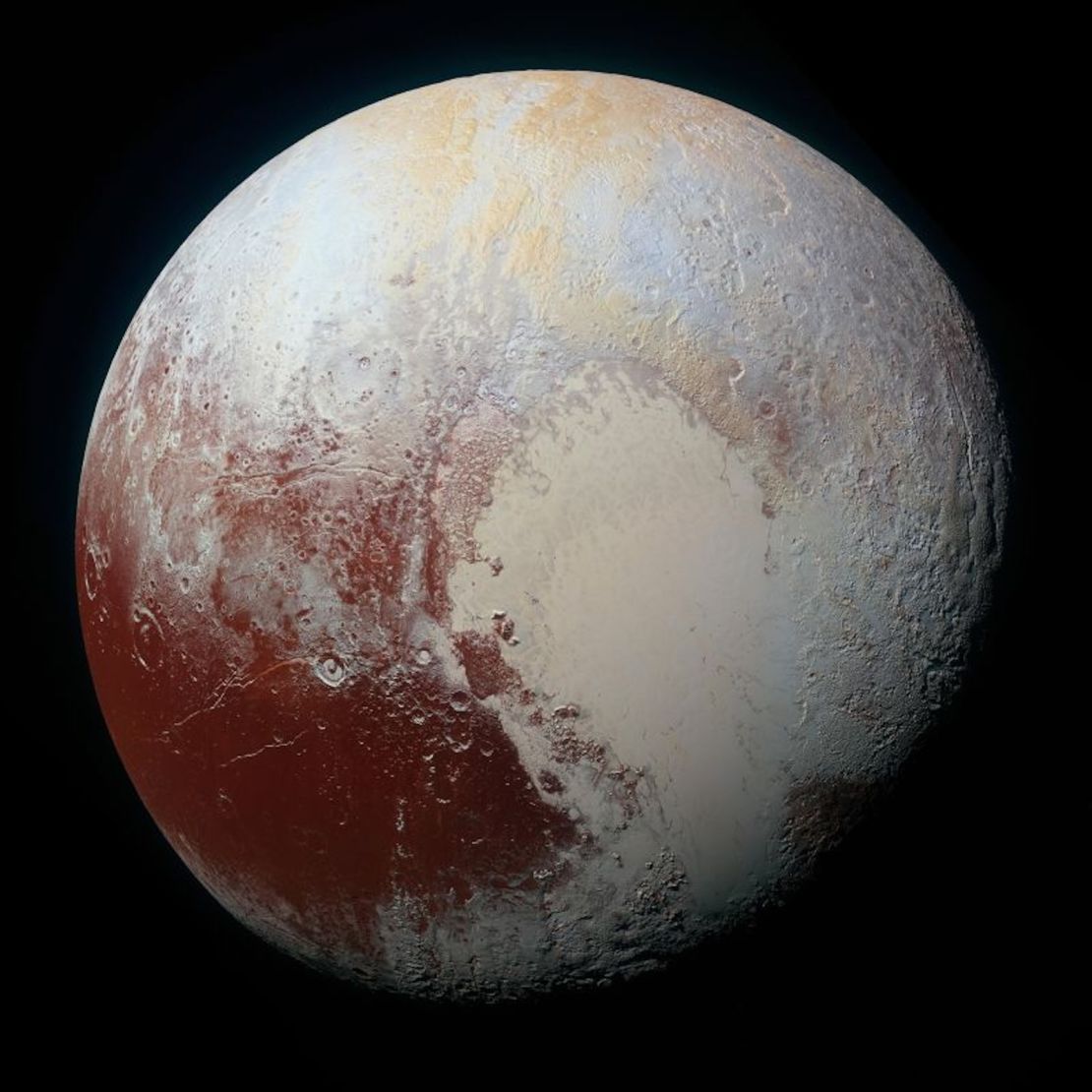 La nave espacial New Horizons tomó una imagen del corazón de Plutón el 14 de julio de 2015.