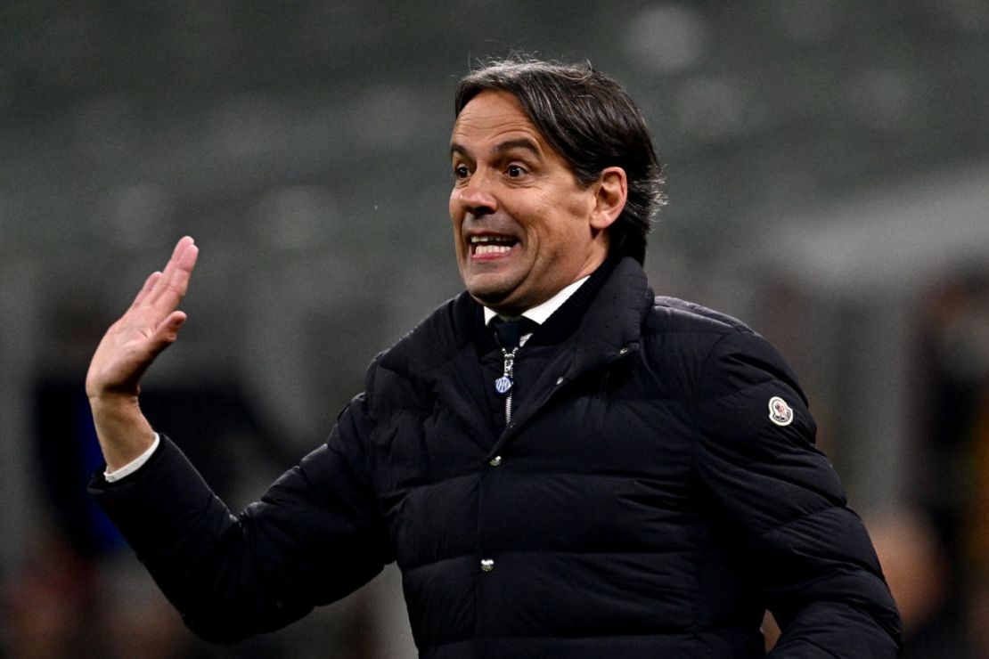 El entrenador del Inter, Simone Inzaghi. Crédito: GABRIEL BOUYS/AFP via Getty Images