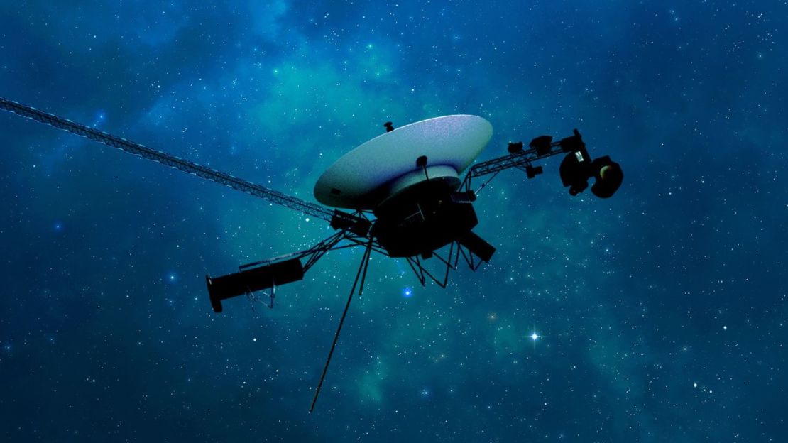 Ilustración artística de la Voyager 1 en su viaje por el espacio interestelar. Crédito: NASA/JPL-Caltech