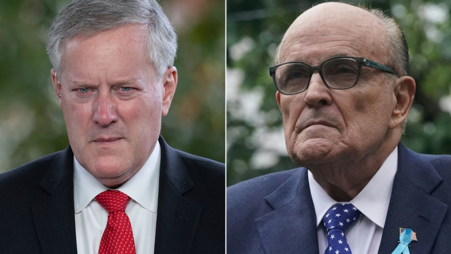 Rudy Giuliani y Mark Meadows.