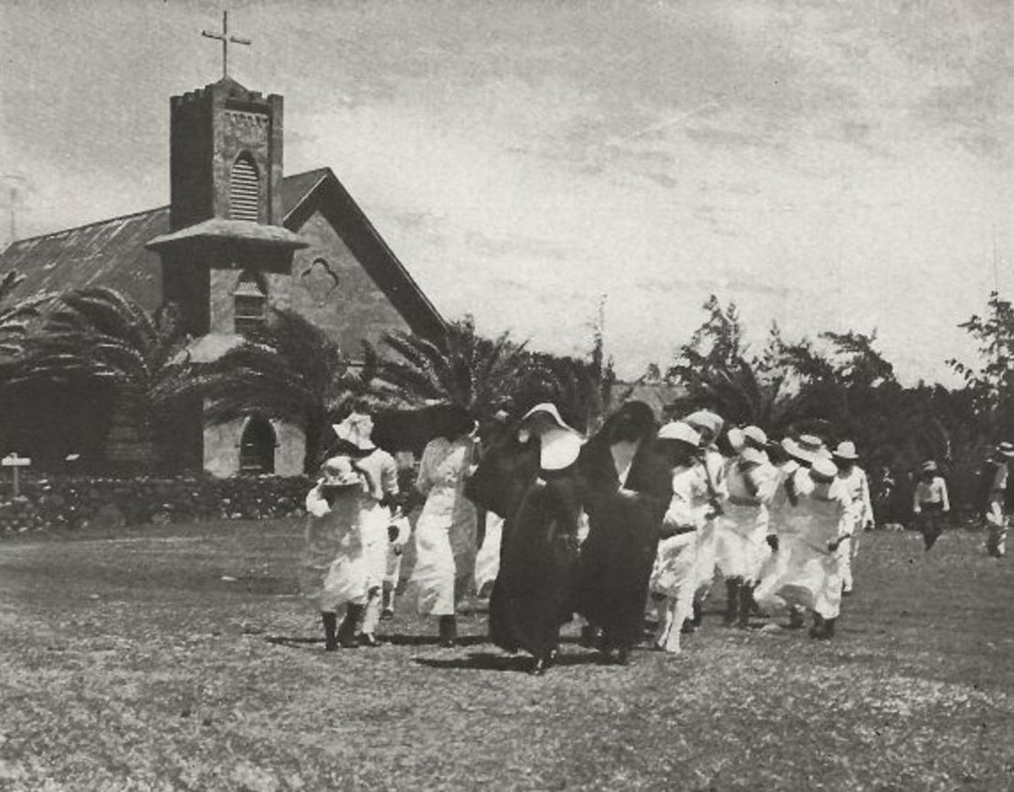 Kalaupapa tal y como era en 1916. Por aquel entonces, Hawai aún era un territorio estadounidense algo nuevo y no se convirtió en estado hasta 1959. Crédito: Niday Picture Library/Alamy Stock Photo