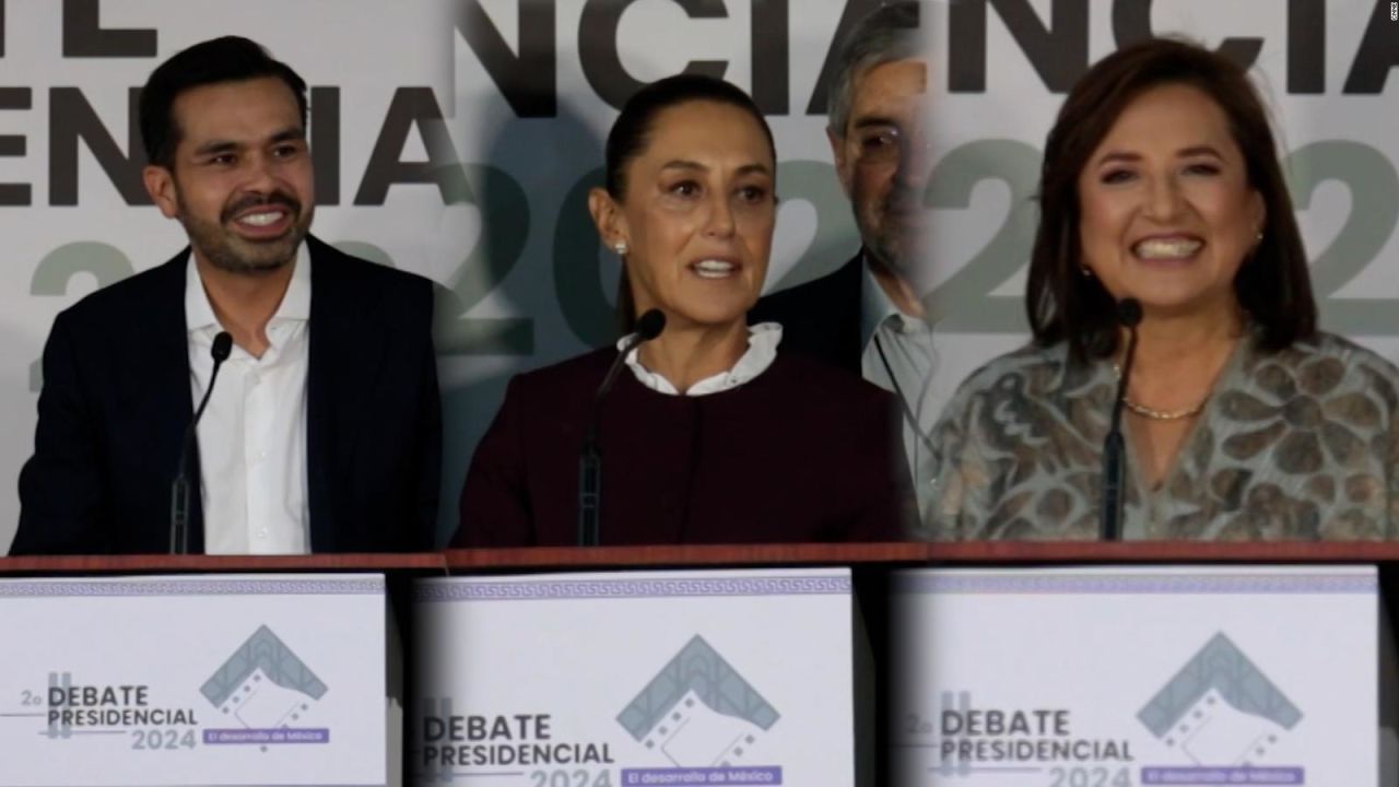 CNNE 1684226 - asi llegaron los 3 candidatos al segundo debate presidencial de mexico