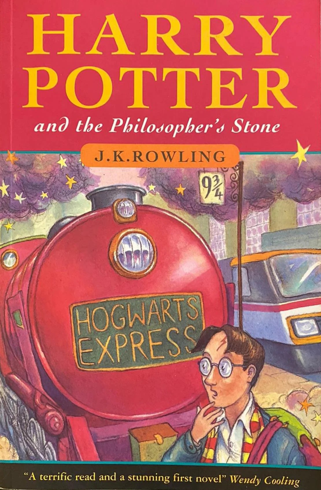 La primera edición del libro de 1997 "Harry Potter y la piedra filosofal", que ilustró Taylor.