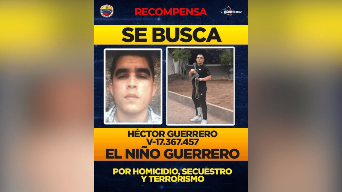 Héctor Rusthenford Guerrero Flores, conocido como el “Niño Guerrero” y líder de la banda delincuencial el Tren de Aragua.