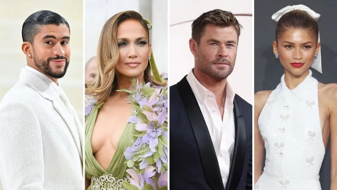 Bad Bunny, Jennifer Lopez, Chris Hemsworth y Zendaya son anfitriones de la gala de 2024.