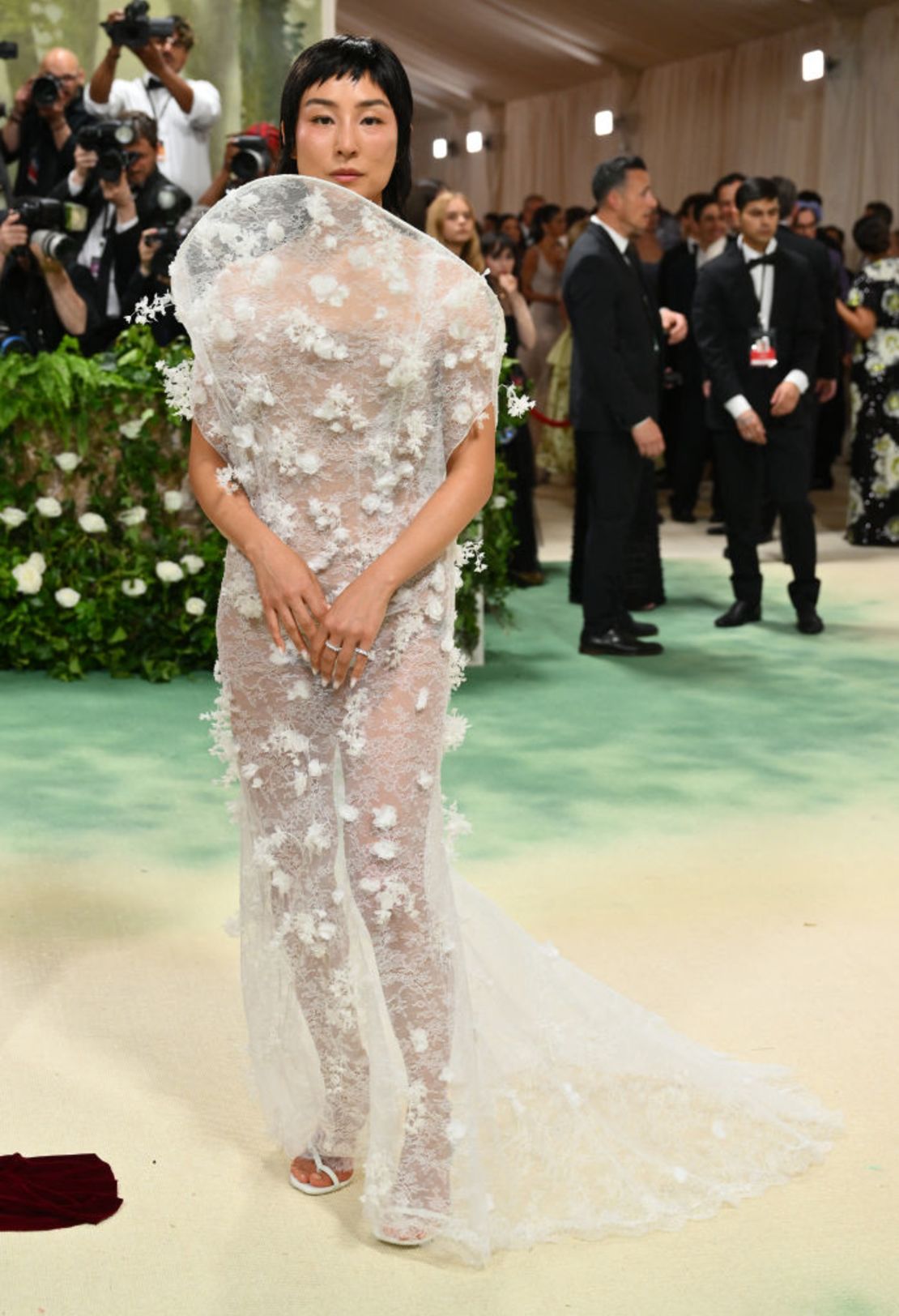 Greta Lee. Crédito: ANGELA WEISS/AFP via Getty Images.