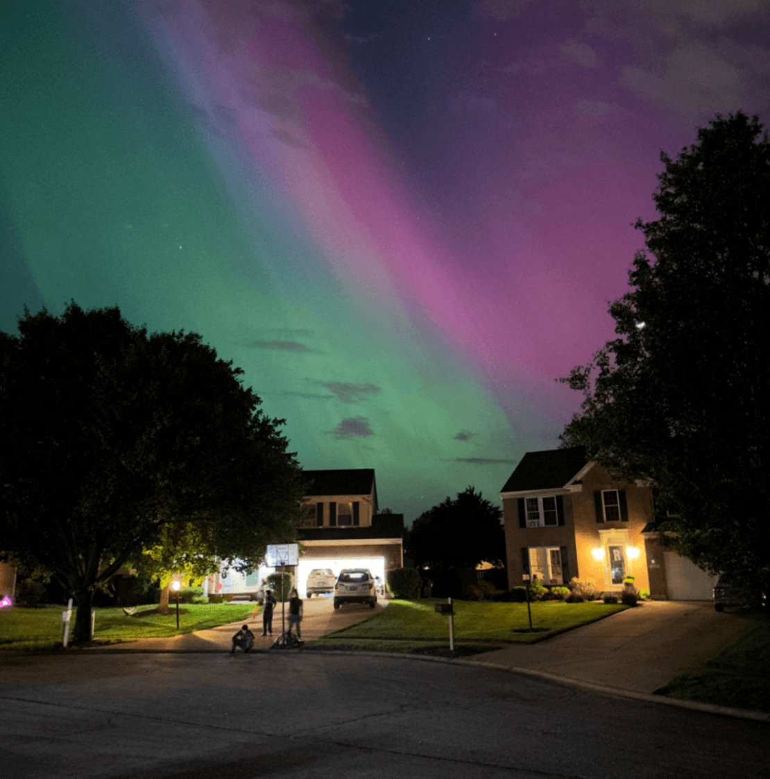 Una aurora boreal en Miamisburg, Ohio.