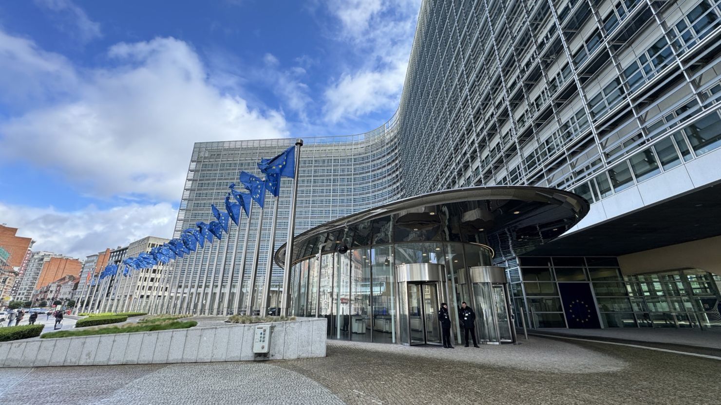 El edificio del Parlamento Europeo en Bruselas, Bélgica.