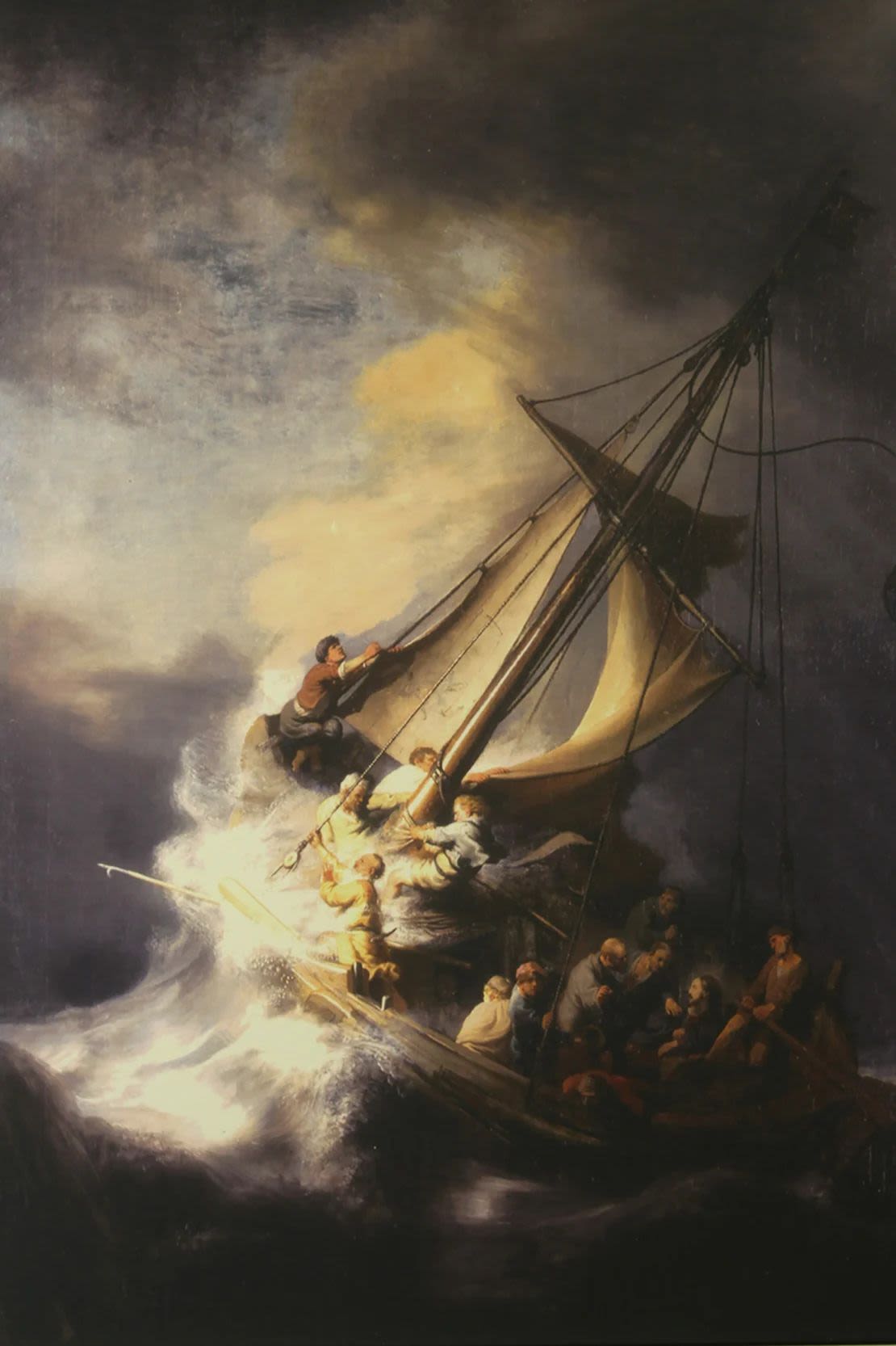 El cuadro de Rembrandt "La tormenta en el mar de Galilea", que mide 1,5 metros, fue el más grande de los robados durante el atraco.