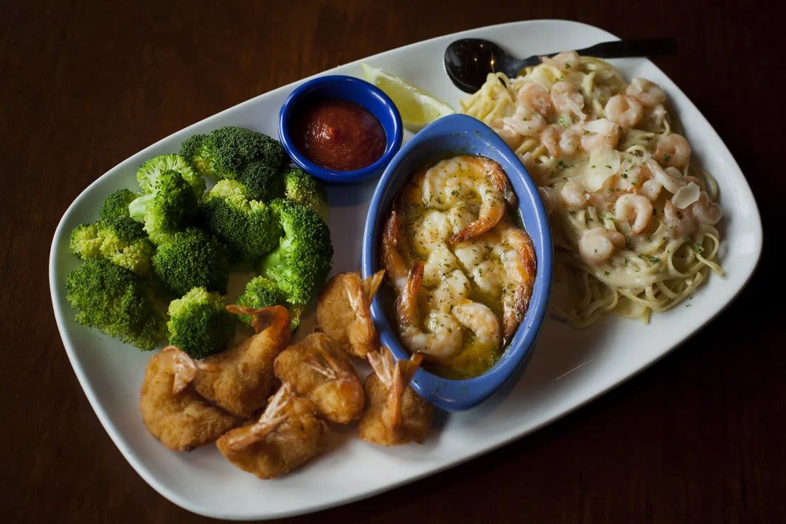 Un combo de camarones de Red Lobster en 2014. Crédito: Michael Nagle/Bloomberg/Getty Images.