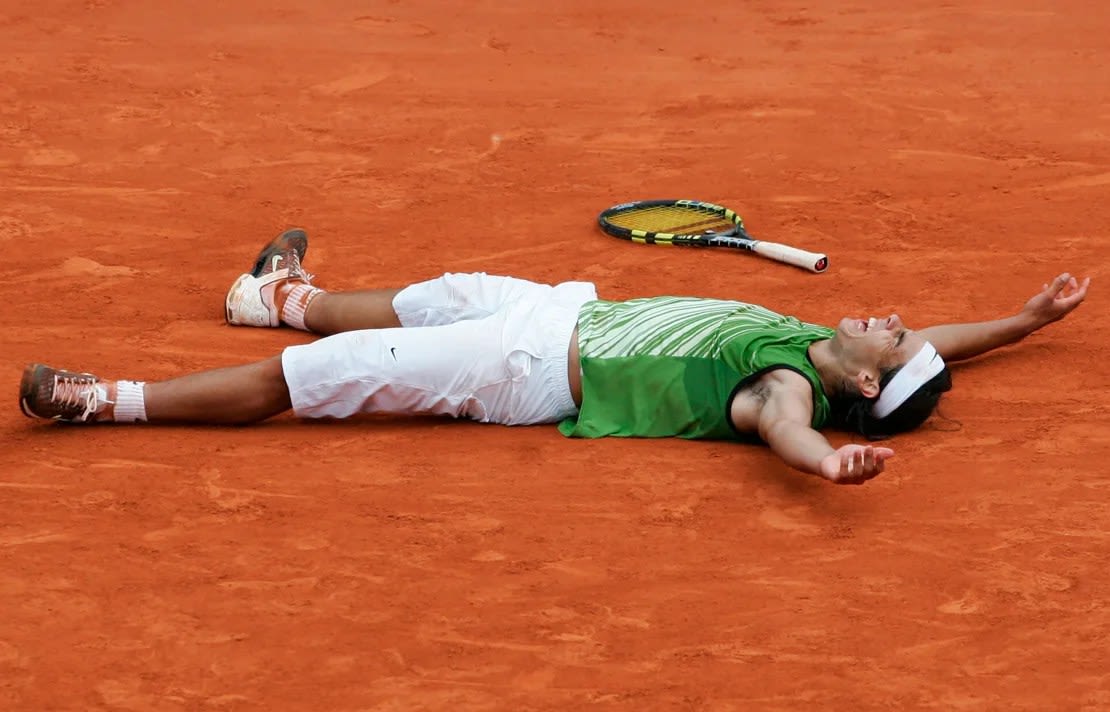 Nadal ganó el primer Grand Slam de su carrera en el Abierto de Francia de 2005.