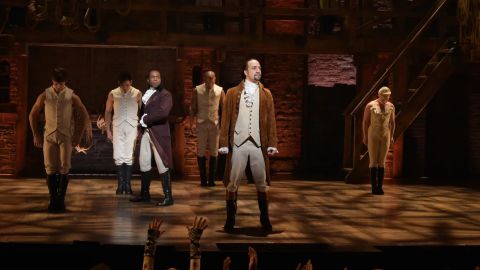 Lin-Manuel Miranda en una de las presentaciones de la obra "Hamilton".