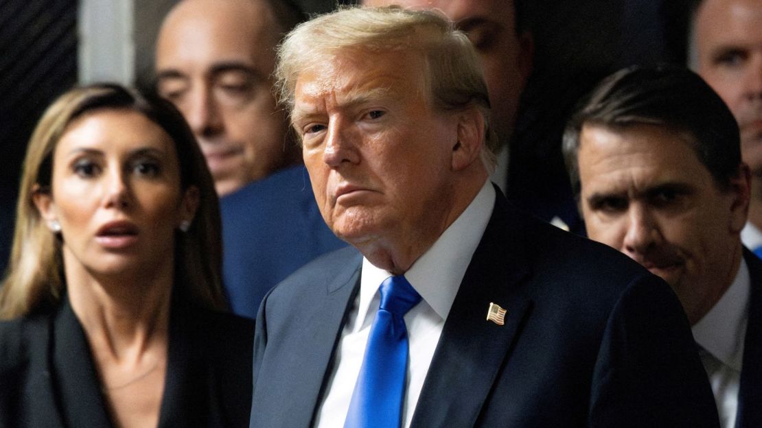 El expresidente de EE.UU. Donald Trump fue declarado culpable de 34 delitos graves de falsificación de registros comerciales durante su juicio en el Tribunal Penal de Manhattan el 30 de mayo de 2024, en la ciudad de Nueva York.